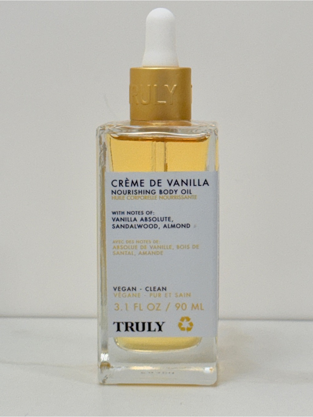 TRULY Crème de Vanilla Nourishing Body Oil – 3.1 fl oz / 90 mL